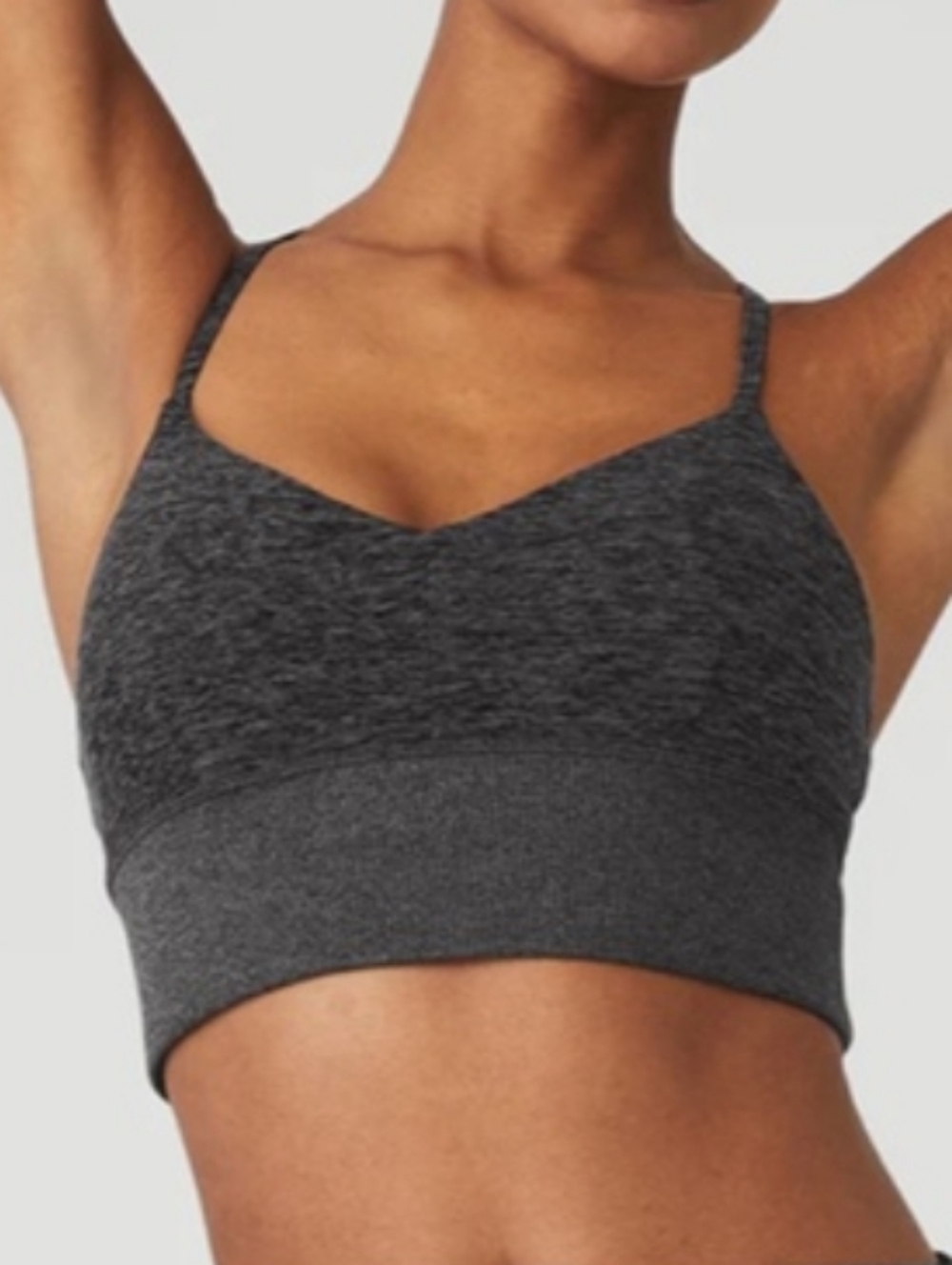 ALO Yoga Lavish Bra Heathered Charcoal